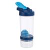 Amazon Basics Protein Shaker Bottle with Mixer Ball, Cups for Shakes, 20 oz, 2-Pack, Blue, 11.8x9x23 cm view 3