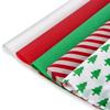 Blisstime Christmas Tissue Paper Gift Wrapping Paper, 200 Sheets, 13.5" X 19.5", White, Red, Green, Red Stripe, Christmas Trees Design view 1