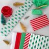 Blisstime Christmas Tissue Paper Gift Wrapping Paper, 200 Sheets, 13.5" X 19.5", White, Red, Green, Red Stripe, Christmas Trees Design view 3