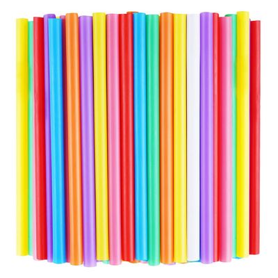 100 PCS Jumbo Smoothie Straws, Colorful Disposable Plastic Large Wide-mouthed Milkshake Straw (0.43" Diameter and 8.2" long)