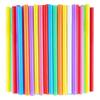 100 PCS Jumbo Smoothie Straws, Colorful Disposable Plastic Large Wide-mouthed Milkshake Straw (0.43" Diameter and 8.2" long) view 1