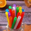 100 PCS Jumbo Smoothie Straws, Colorful Disposable Plastic Large Wide-mouthed Milkshake Straw (0.43" Diameter and 8.2" long) view 3