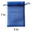 100 Pieces 5x7 inches Gift Wrap Bag Navy Blue,Organza Sheer Fabric,Drawstring Classy Present Bag for Baby Shower Favor,Candy,Christmas Favour,Sample Packing Decorative,Handmade Soap,Merchandise,Makeup view 3