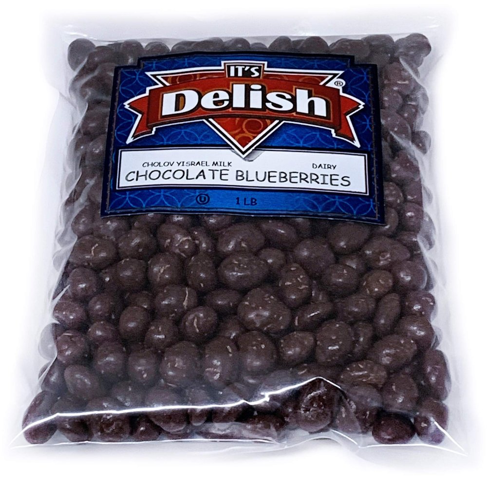 Gourmet Milk Chocolate Covered Blueberries by It's Delish, 4 lbs Bulk