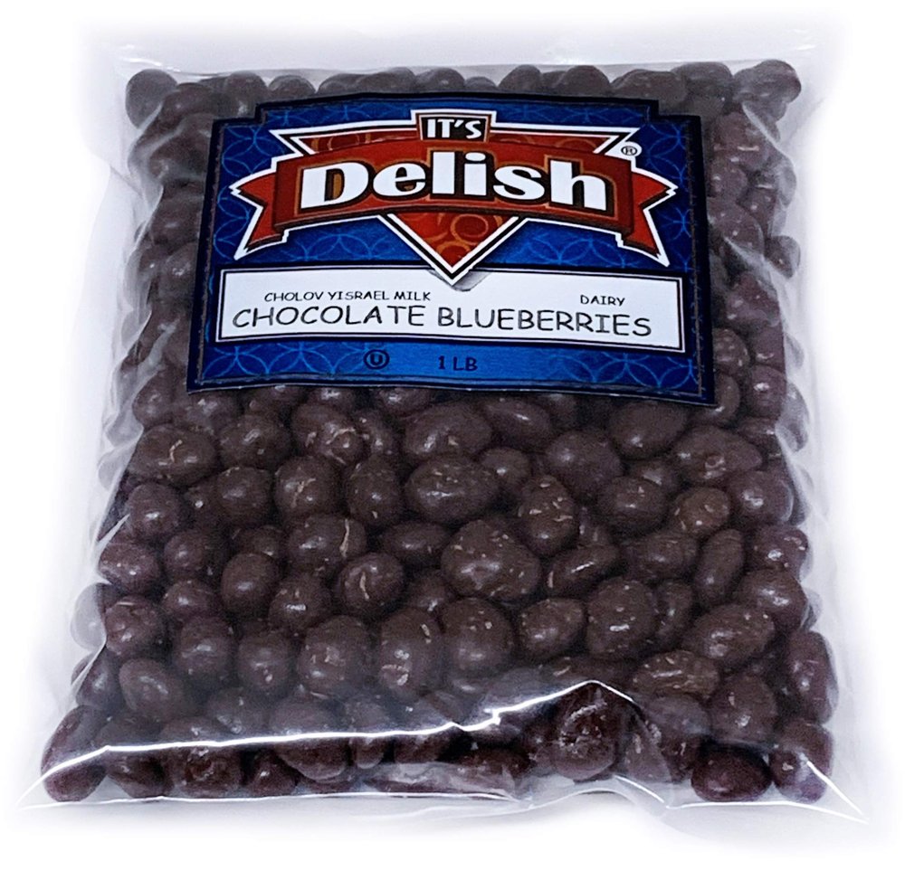 Gourmet Milk Chocolate Covered Blueberries by It's Delish, 1 lb (16 Oz Bag)
