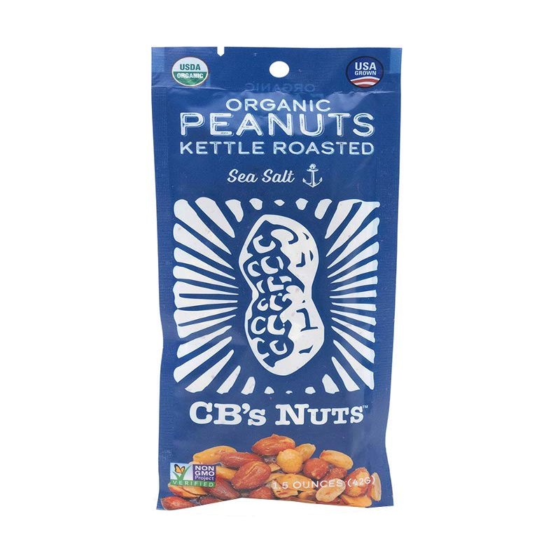 CB's Nuts Organic Kettle Roasted Peanuts (Sea Salt, 12 pack - 1.5 oz)