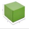 10ea - 9 X 9 X 4 Apple Green Corrugated Tuck Top Box-Pkg view 2