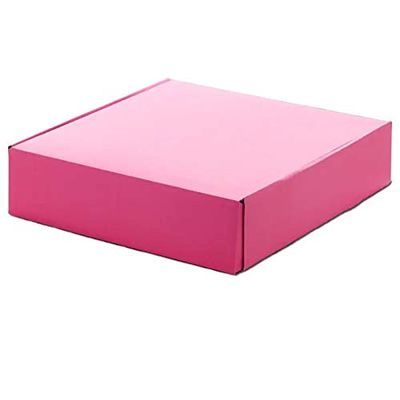 10ea - 12 X 9 X 4 Hot Pink Corrugated Tuck Top Box-Pkg