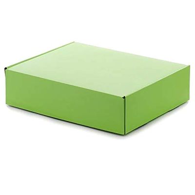 10ea - 8 X 8 X 3 Apple Green Corrugated Tuck Top Box-Pkg