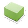 10ea - 8 X 8 X 3 Apple Green Corrugated Tuck Top Box-Pkg view 2