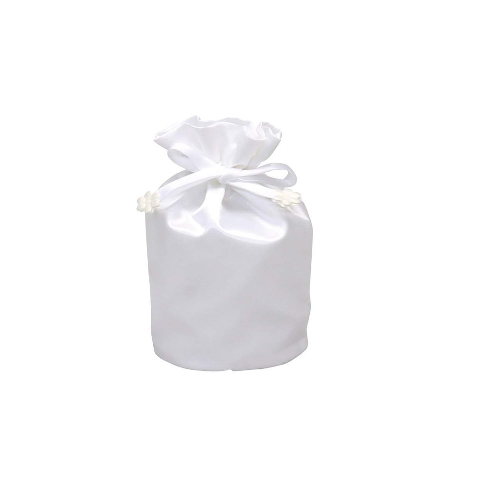 Omoi no Akashi (Urn Cover Bag), Satin Bag, Cute, Perfect for Separate Ribs, Replacement, White, Size 2