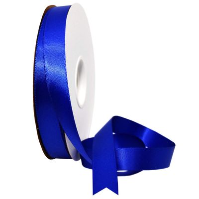 Morex Ribbon 08816/50-329 Double Face Satin Ribbon 3/8" X 50 YD Cobalt Ribbon for Gift Wrapping, Birthday Gift Cards, Satin Dress for Women, Silk Ribbons for Crafts, Wedding Gifts for Couple