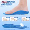 Bacophy Kids Orthotic Arch Support Shoe Insoles, Children Pu Cushioning Inserts, Shock Absorption Velvet Surfaces Deep Heel Cup Inner Sole for Flat Feet, Plantar Fasciitis, Feet Heel Pain Relief Blue view 2