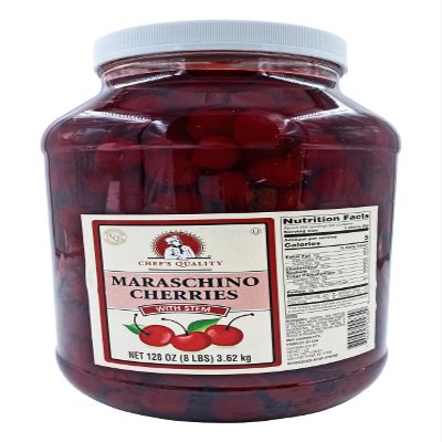 Chef's Quality Maraschino Cherries with stems gallon