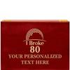 Crown Awards Golf I Broke 80 Rosewood Humidor Gift, Customize with Your Own Text Engraving view 1
