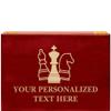 Crown Awards Chess Rosewood Humidor Gift, Customize with Your Own Text Engraving view 1