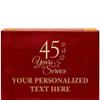 Crown Awards 45 Years of Service Rosewood Humidor Gift, Customize with Your Own Text Engraving view 1