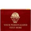 Crown Awards Basketball Rosewood Humidor Gift, Customize with Your Own Text Engraving view 1