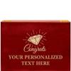 Crown Awards Congrats Engagement Rosewood Humidor Gift, Customize with Your Own Text Engraving view 1