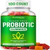Probiotic Gummies for Adults and Kids Max Strength 5 Billion CFU | Organic Sugar Free Gummies for Digestive Health | 100 Count Vegan Gluten Free Chewable Probiotics Gummies for Men Women and Children view 1