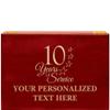 Crown Awards 10 Years of Service Rosewood Humidor Gift, Customize with Your Own Text Engraving Prime view 1