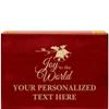 Crown Awards Joy to The World Rosewood Humidor Gift, Customize with Your Own Text Engraving view 1