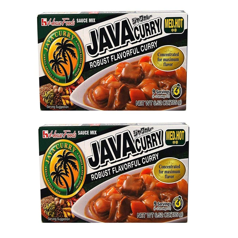 House Foods Java Curry Medium Hot 6.52oz, 2 Pack