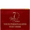 Crown Awards 7 Years of Service Rosewood Humidor Gift, Customize with Your Own Text Engraving view 1