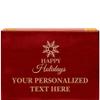 Crown Awards Happy Holidays Rosewood Humidor Gift, Customize with Your Own Text Engraving view 1