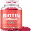 LifeCentric Health Biotin Gummies for Adults | Max Strength Biotin 10000mcg | Chewable Biotin Supplement for Women and Men | 100 Count Vegan Hair Gummies for Hair Skin and Nails view 1