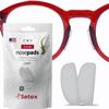 Setex Gecko Grip 1mm Anti Slip Eyeglass Nose Pads, (5 Clear Pair) USA Made, 2500 Innovative Microstructured Fibers per Nose Pad, 1mm x 7mm x 16mm view 1