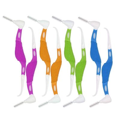 Angzhili 10 pcs Orthodontic Interdental Brush Mini Brush with Toothpick,Tooth Cleaning Tool