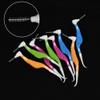 Angzhili 10 pcs Orthodontic Interdental Brush Mini Brush with Toothpick,Tooth Cleaning Tool view 2