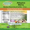 Allspice Berry Medium Roast Decaf Coffee (Gourmet, Naturally Flavored, Whole Coffee Beans) (16 oz, ZIN: 546141) - 2 Pack view 2