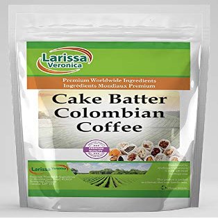Cake Batter Colombian Coffee (Gourmet, Naturally Flavored, Whole Coffee Beans) (8 oz, ZIN: 548278) - 2 Pack