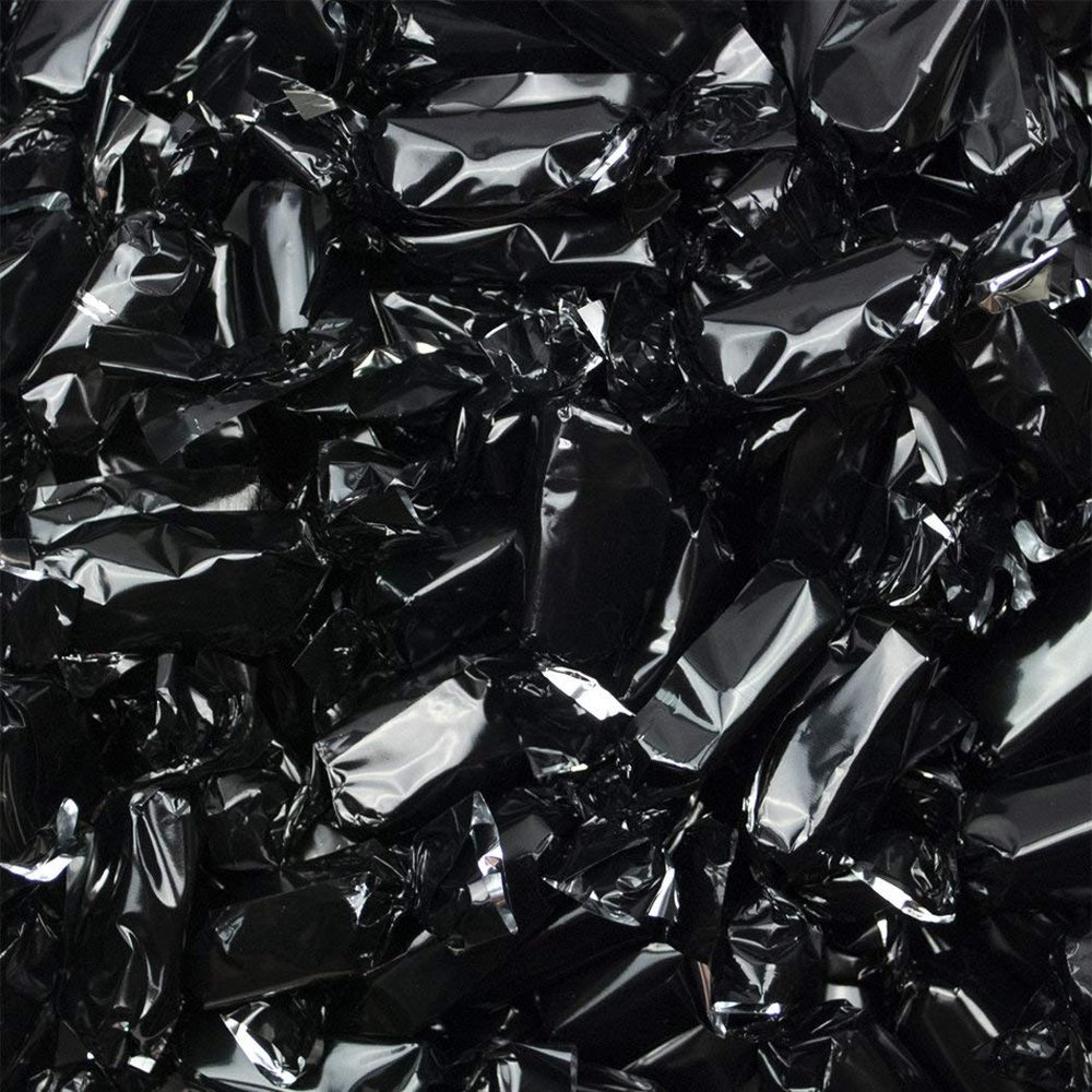 Black Candy Foil Wrapped Caramels 2lb (Approx 180 pcs)