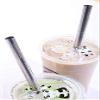 8 Point End BOBA Straw Stainless Steel Extra Wide 1/2" x 9.5" Long Tapioca Pearl Bubble Tea Thick FAT - CocoStraw Brand view 3
