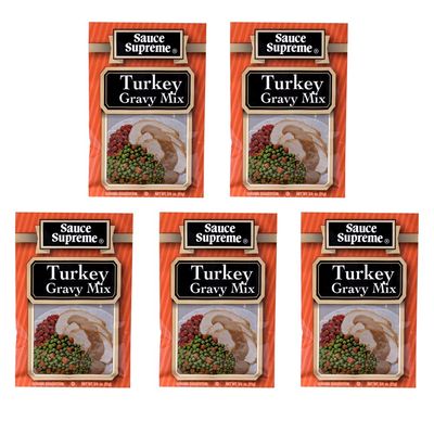 5 X Sauce Supreme Turkey Gravy Mix Seasoning Packet Cooking Thanksgiving Dinner