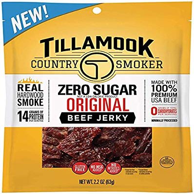 Tillamook Country Smoker Zero Sugar Original Beef Jerky (Pack of 6)