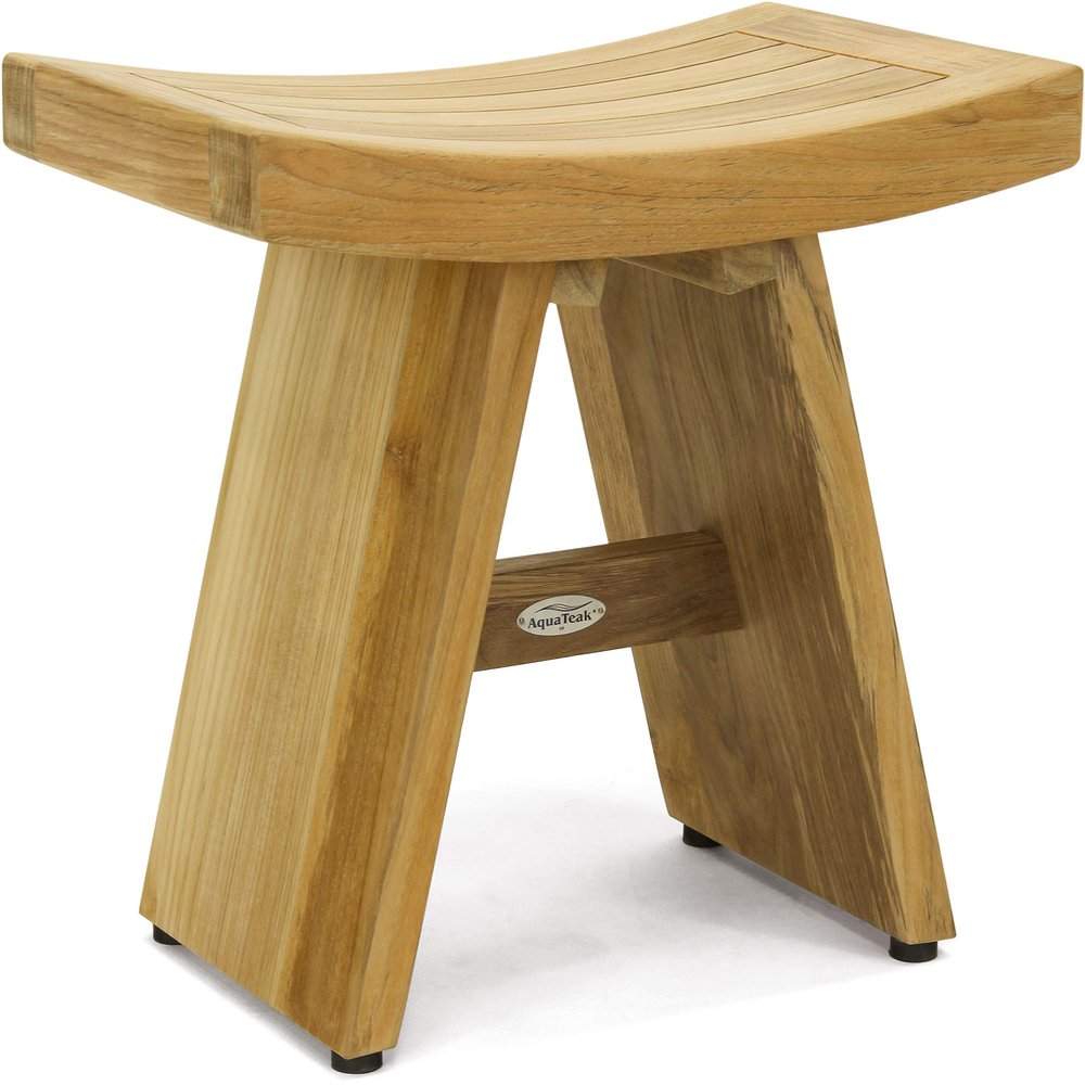18" Asia-Raw Teak Shower Bench
