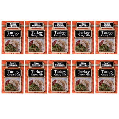 10 Sauce Supreme Turkey Gravy Mix Seasoning Packet Cooking Thanksgiving Dinner