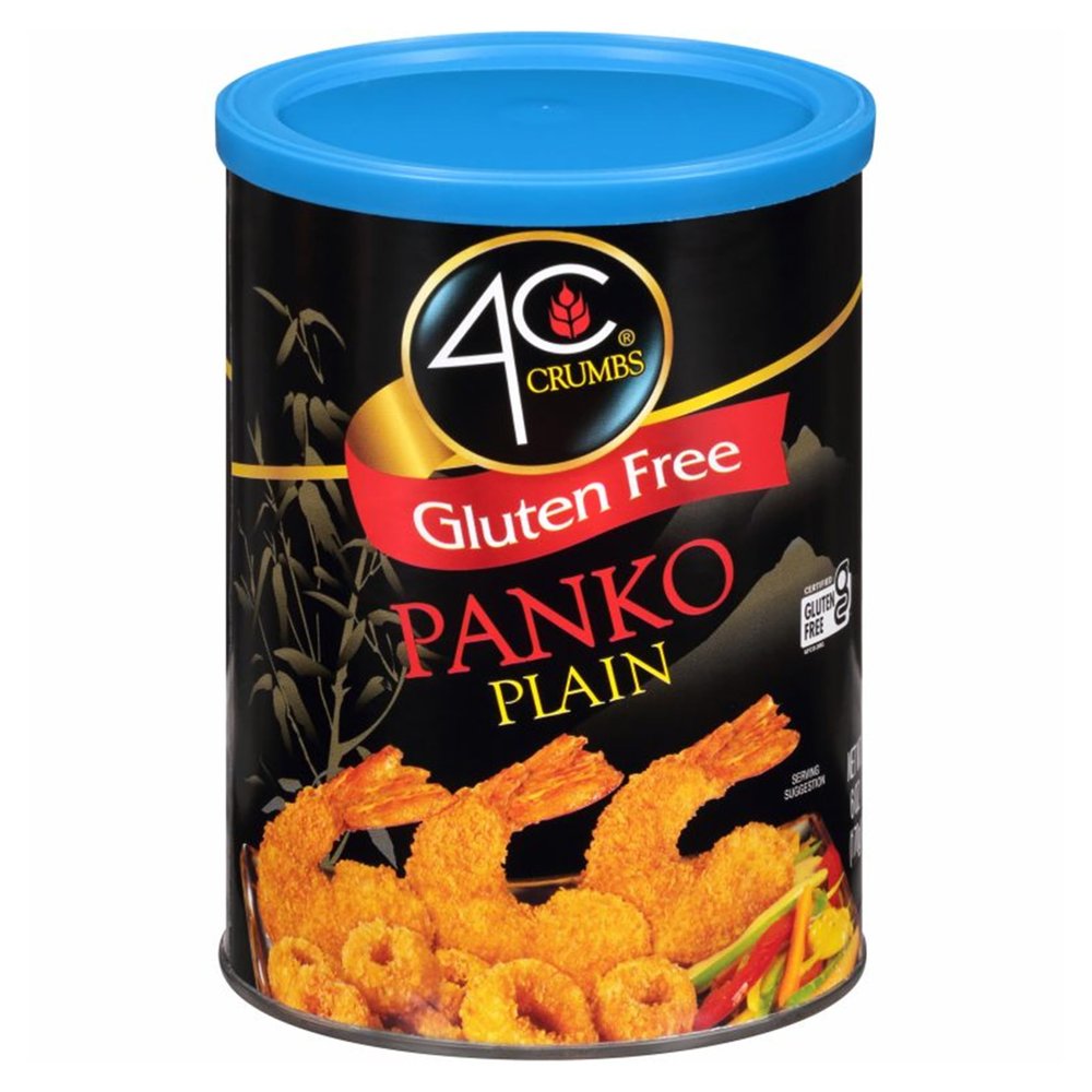 4C Premium Gluten Free Bread Crumbs, Panko Plain 1 Pack, Gluten-Free Flavorful Crispy Crunchy, Value Pack