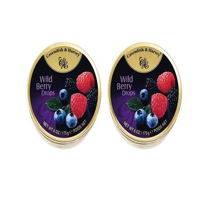 Cavendish & Harvey Fruit Candy Drops (Wild Berry, 2 Pack)