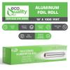 [4 Pack] Food Service Standard Duty Aluminum Foil Roll (12 in x 1000 ft) with Sturdy Corrugated Cutter Box - Great for Grill Use, Kitchen Wrap, Foil Wrap, Cooking, Cleaning by EcoQuality view 2