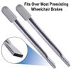 Rehabilitation Advantage 6 Inch Premium Wheelchair Brake Lock Handle Extensions. Package Contains Two Six Inch Extenders. Durable Construction. Easy Installation. 2 Pack view 2