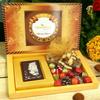 Ghasitaram Gifts Christmas Gifts Big Box of Christmas Chocolate Bar, Plum Cake and Christmas Decor view 1