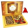 Ghasitaram Gifts Christmas Gifts Big Box of Walnut Chocolate Bark, Plum Cake and Christmas Dcor view 1