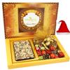 Ghasitaram Gifts Christmas Gifts Big Box of Dryfruit Chocolate Bark, Plum Cake and Christmas Dcor view 1