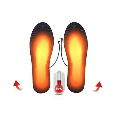 Heated Insoles, USB Rechargeable Heated Shoes Pad, DIY Customizable Electric Powered Heated Insoles for Outdoor | Camping | Skiing | Hunting, Winter Insole Foot Warmers for Men and Women (Man:40-44)