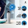 Ice Shaker Insulated Stainless Steel Shaker Bottle | 20 oz, White | Cold for 24+ Hours | Insulated Cup with Twist-on Agitator | Odor-Free Bottle for Protein Shakes, Water, Smoothies, Cocktails view 3